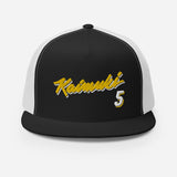 Kaimuki Vice Yellow & White Embroidery Trucker Hat